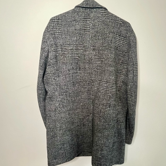 Boss Men's Block Plaid Wool Top Coat - 42 Regular - Picture 11 of 12